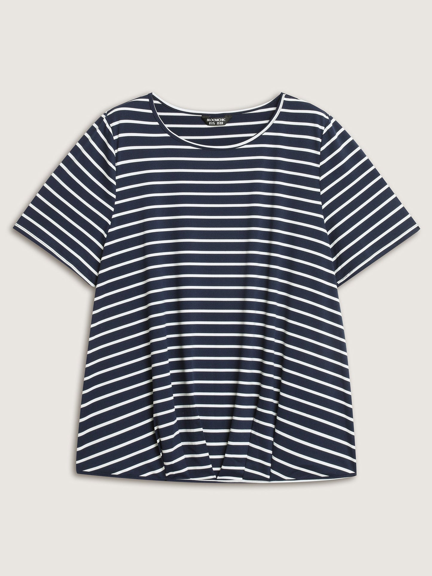 Striped Relaxed Fit Round Neck T-Shirt