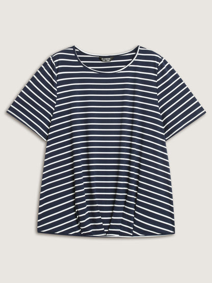 Striped Relaxed Fit Round Neck T-Shirt
