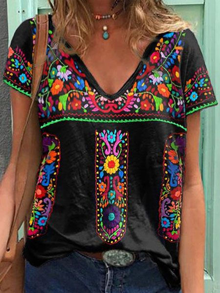 Regular Fit Casual Short Sleeve Tops