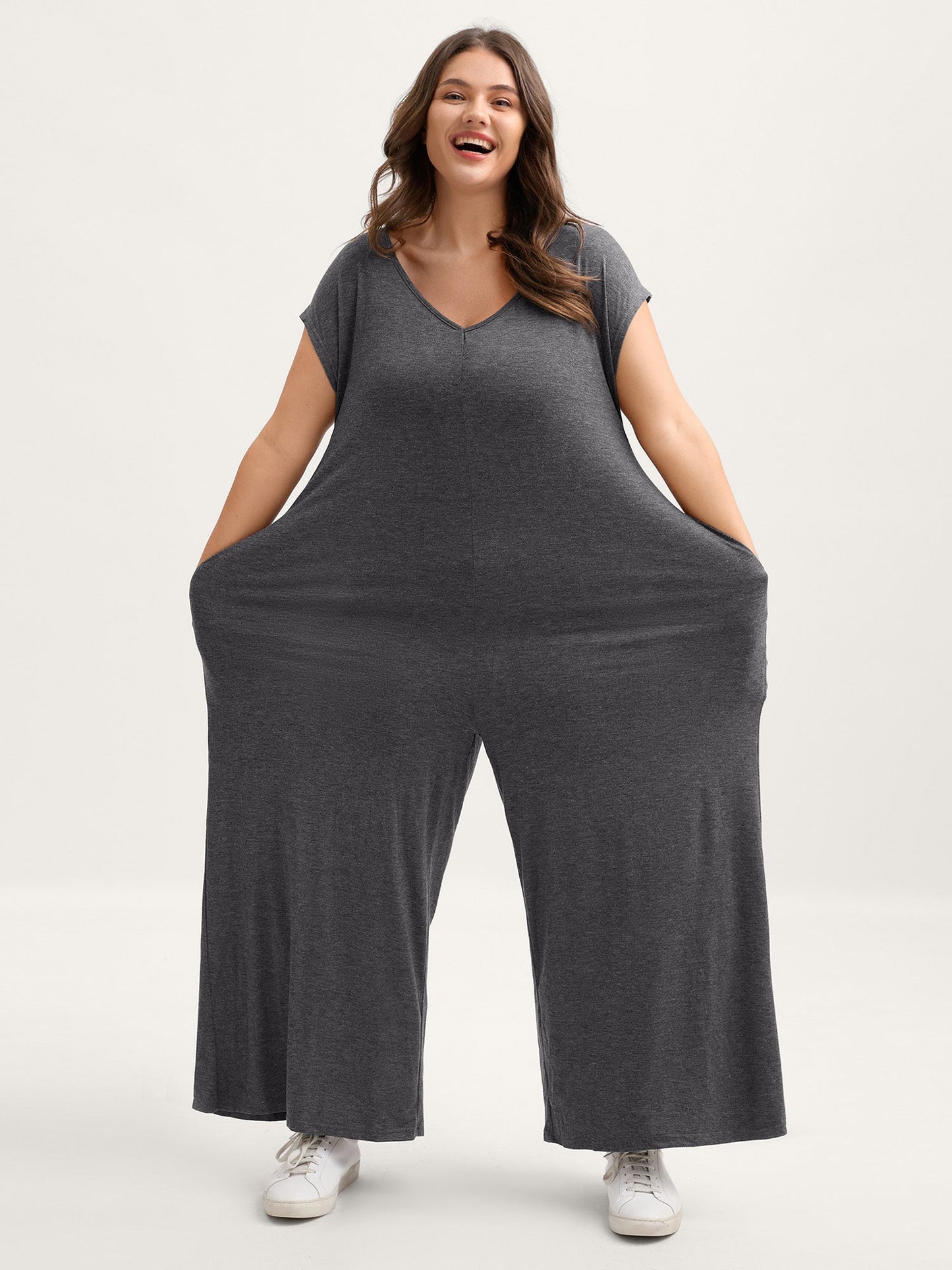 Supersoft Waist-Contouring Wide-Leg Jumpsuit