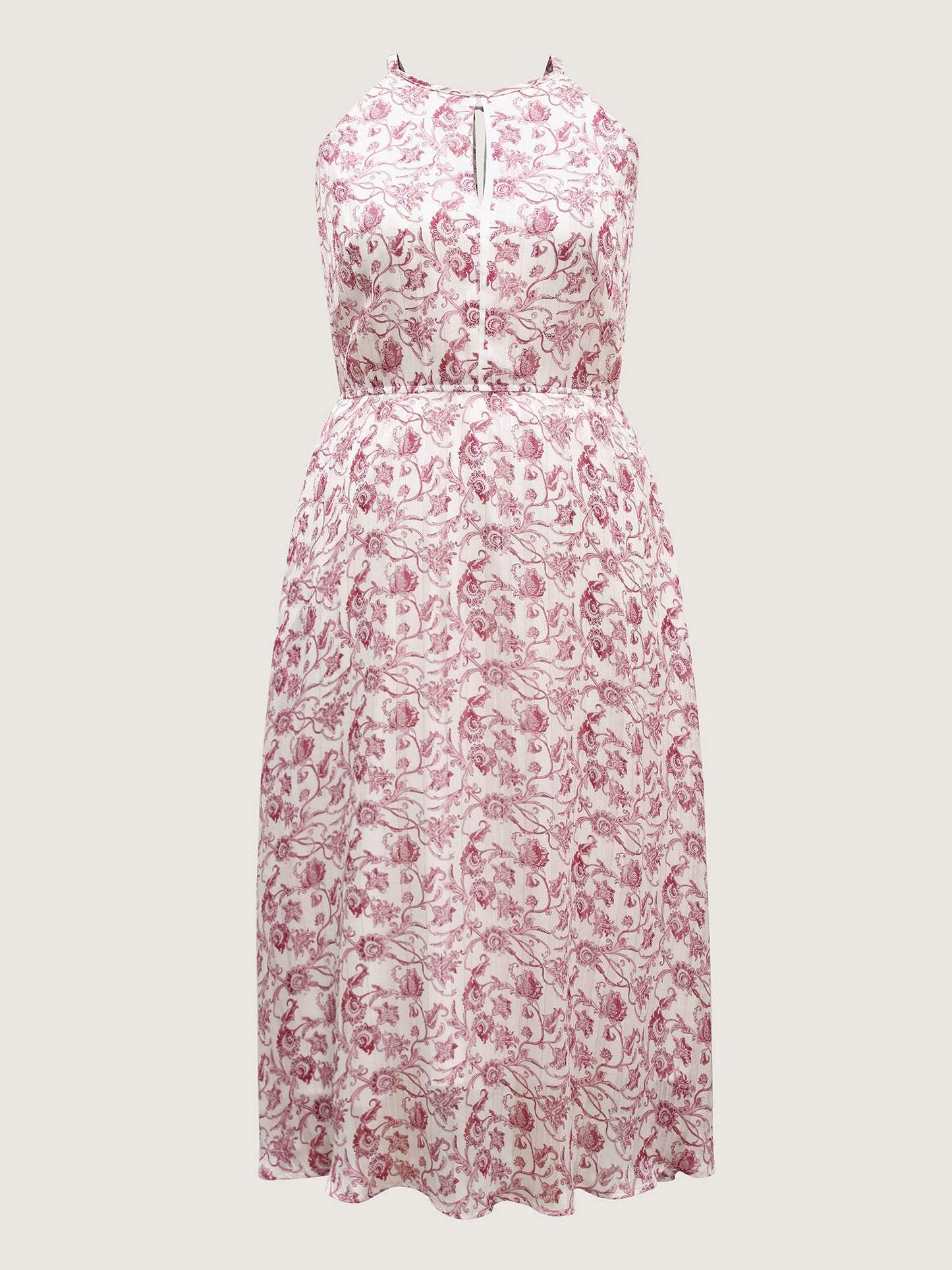 Sweet Florals Halter Neck Midi Dress