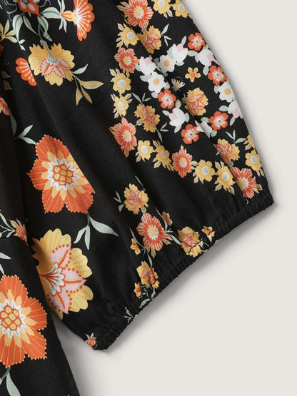 Boho Print Waist Stretchy Midi Dress