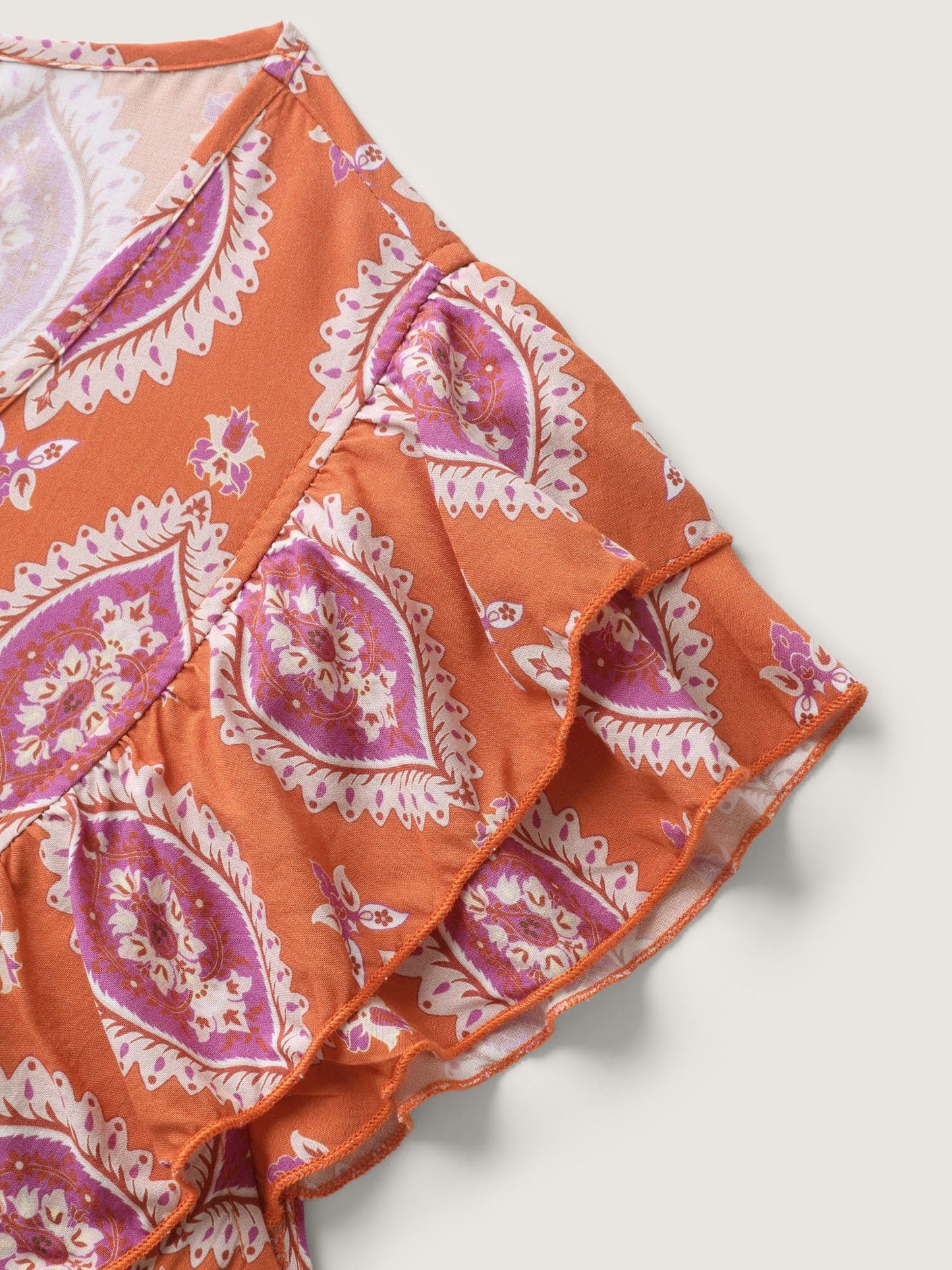 Rayon Boho Print Pocket Midi Dress