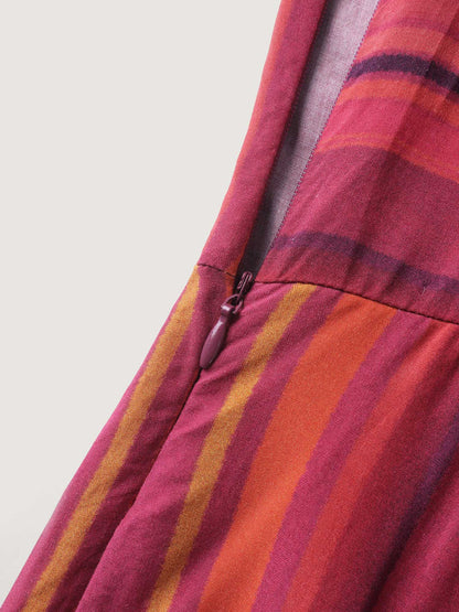 Rayon Stripe Print Stretchy Hem Cami Jumpsuit