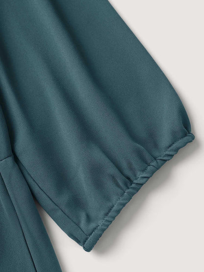 Texture Tiered Tassel Solid Midi Dress