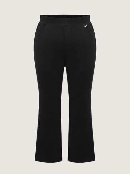Pull-On Solid Bootcut Pants
