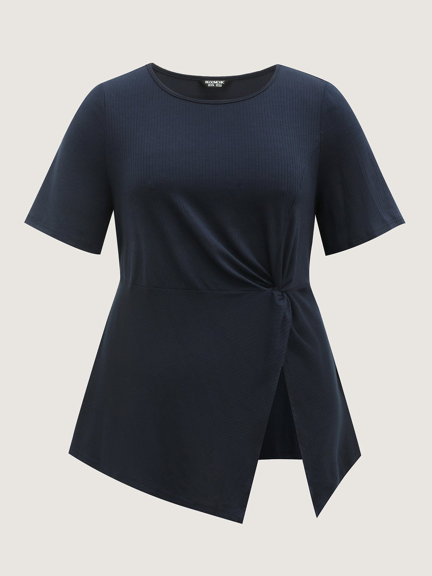 Pit Strip Knotted Front Split Side Top