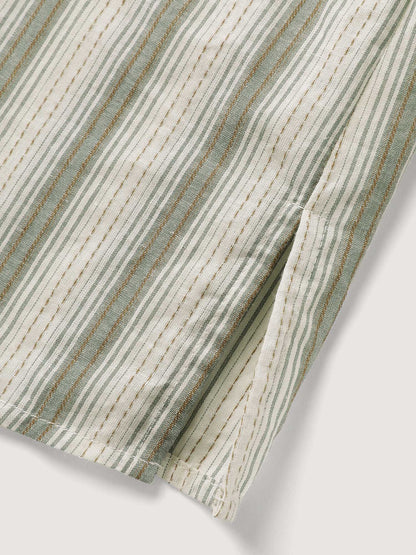 Cotton Stripes Pocket Button-Down Shirt