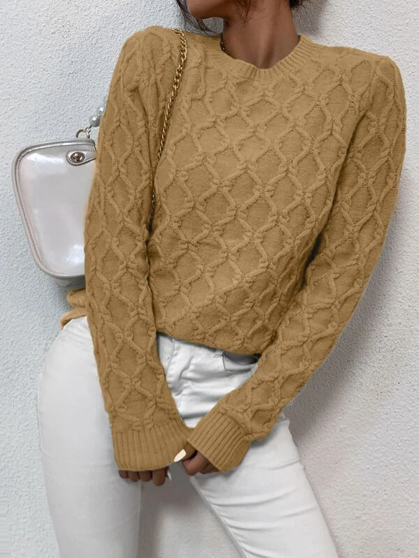 Textured Solid Sweater