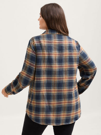 Plaid Print Button Down Shirt