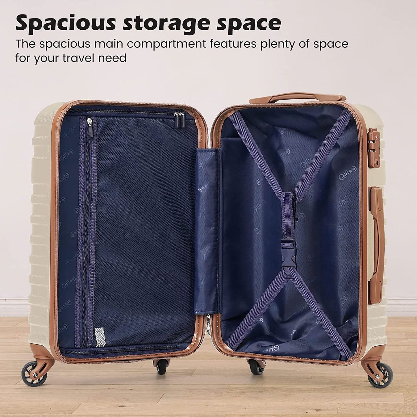Luggage Sets Suitcase Set 5 Piece Luggage Set Carry On Hardside Luggage with TSA Lock Spinner Wheels