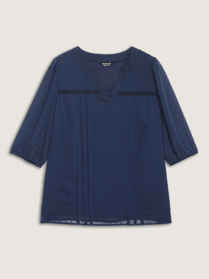 Polka Dots Sheer Textured Blouse