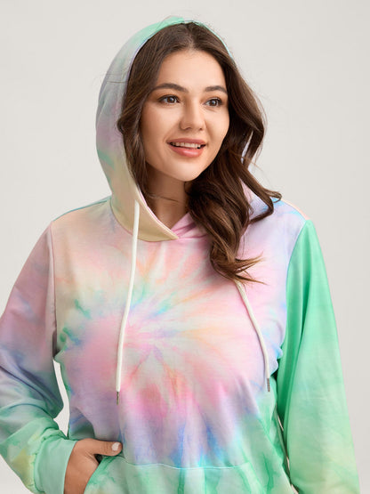 Tie-Dye Blend Pockets Hoodie