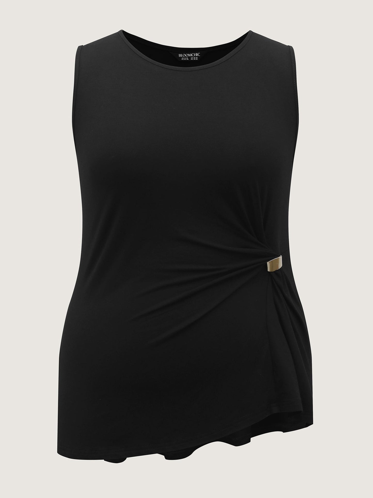 Supersoft Metal Buckle Waist-Cinched Top