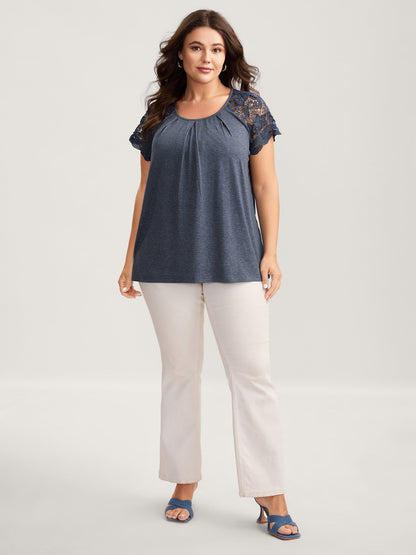 Bust-Comfort Lace Cut-Out Top