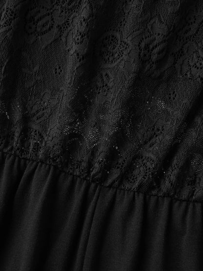 Lace Bodice Cami Knee-Length Sleep Dress