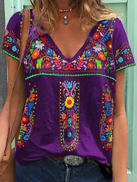 Regular Fit Casual Short Sleeve Tops