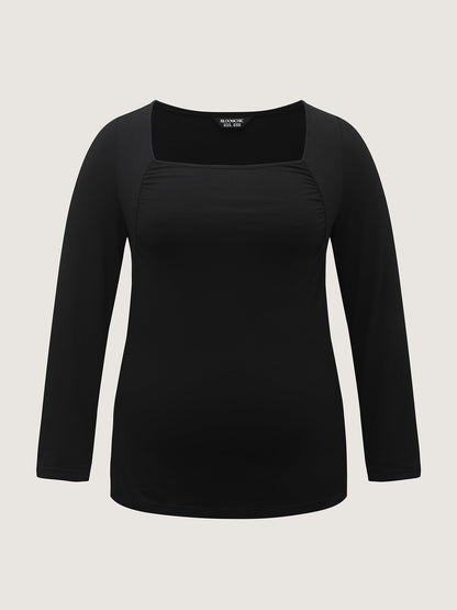 Supersoft Stretchy Pleated Bodice T-Shirt