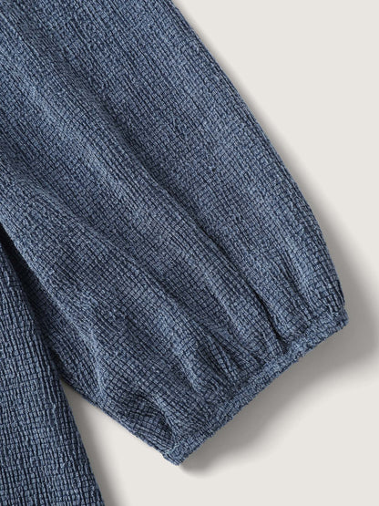 Ribbed Gathered Square Neck Knit Top
