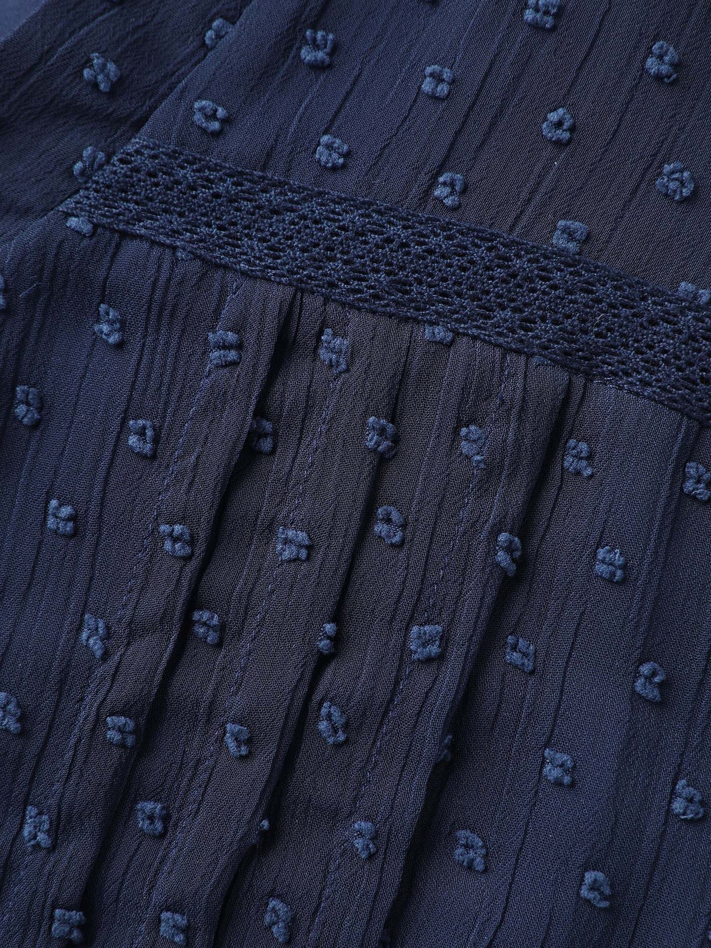 Polka Dots Sheer Textured Blouse