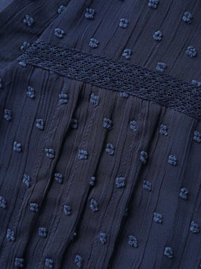 Polka Dots Sheer Textured Blouse