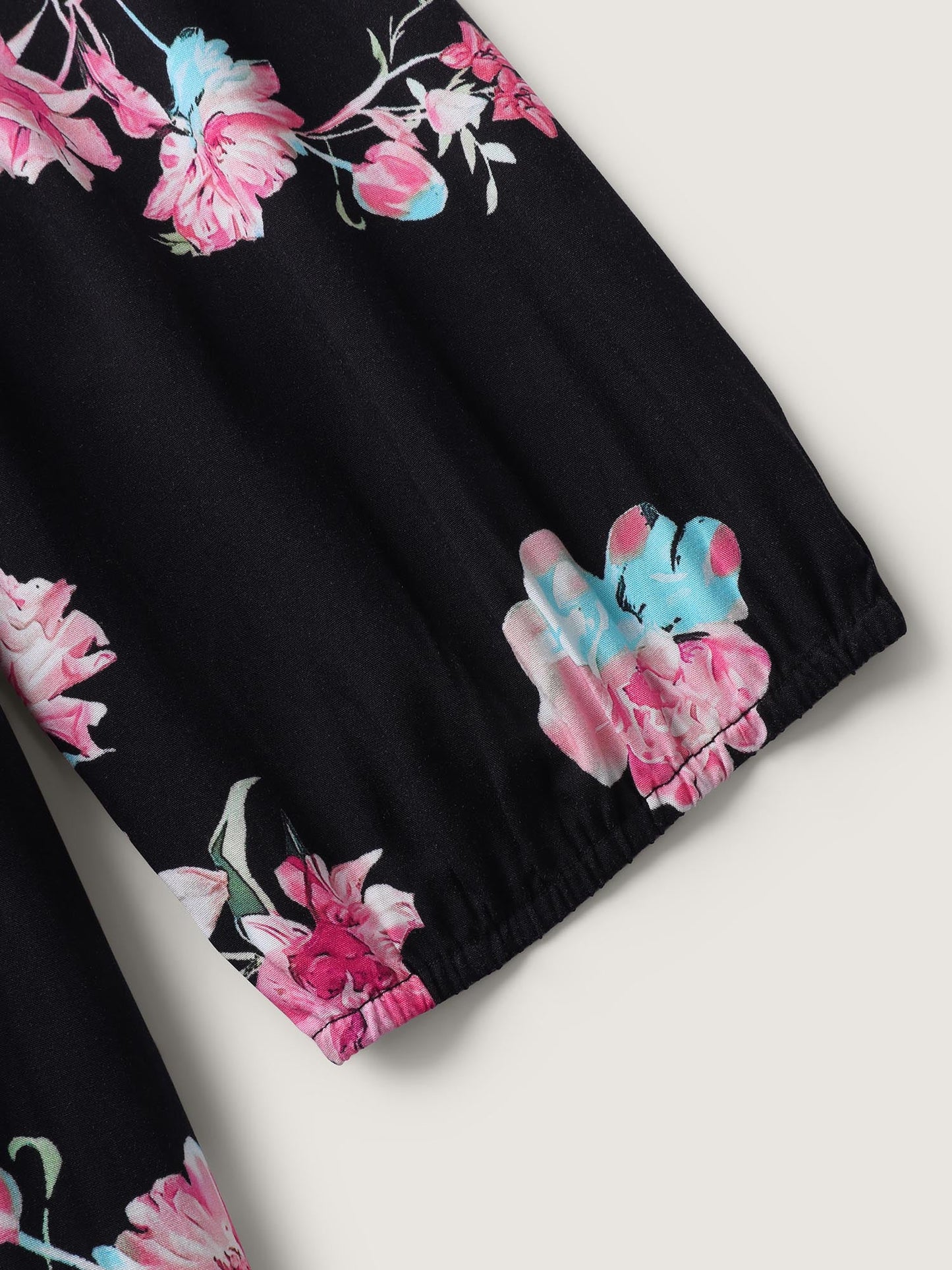 Floral Adjustable Bust Drawstring Midi Dress