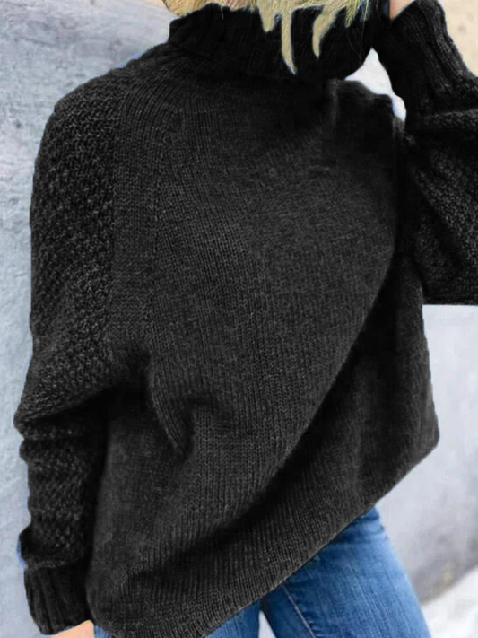 Casual Loose Turtleneck Tunic Sweater Knit Jumper