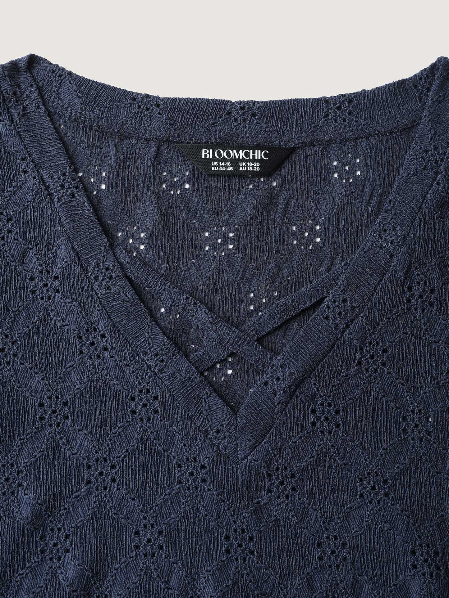 Stretchy Cross-Tie Textured T-Shirt