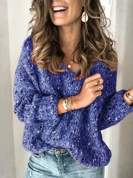 V Neck Long Sleeve Sweater