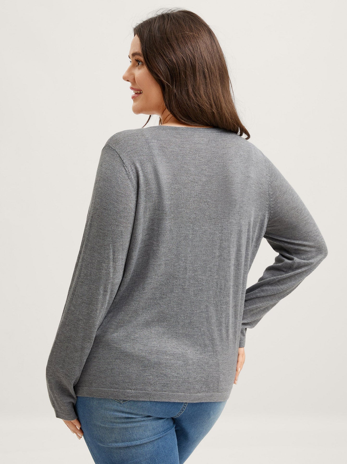 Supersoft Wool Front Tie V-Neck Knit Cardigan