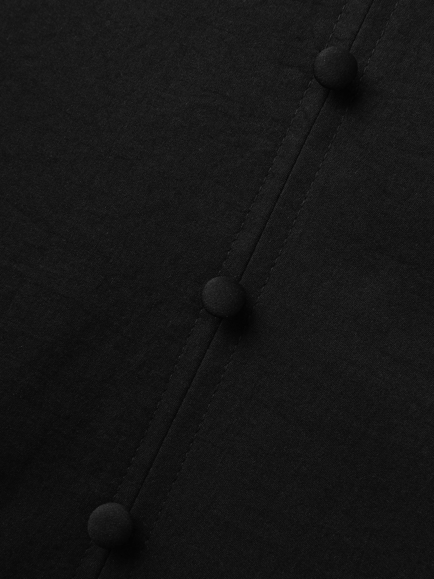 Cinched Flared Waist Button Detail Blouse