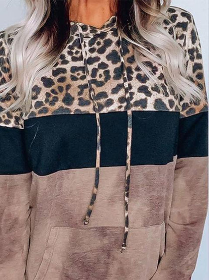 Leopard Print Drawstring Tops