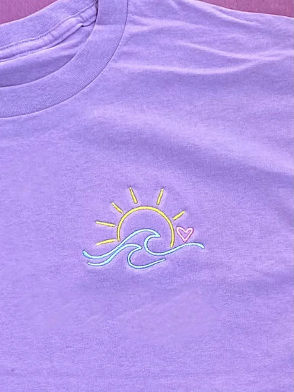 Sunrise Embroidered Tee - Project Save The Tees