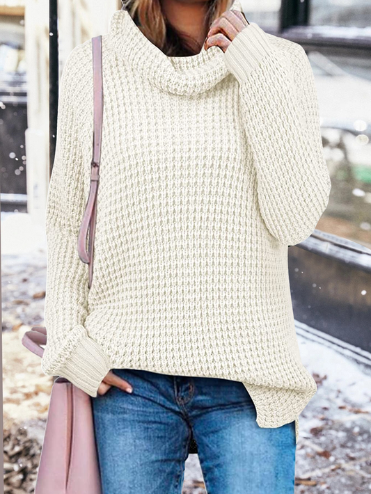 Women's Long Sleeve Turtleneck Loose Sweater