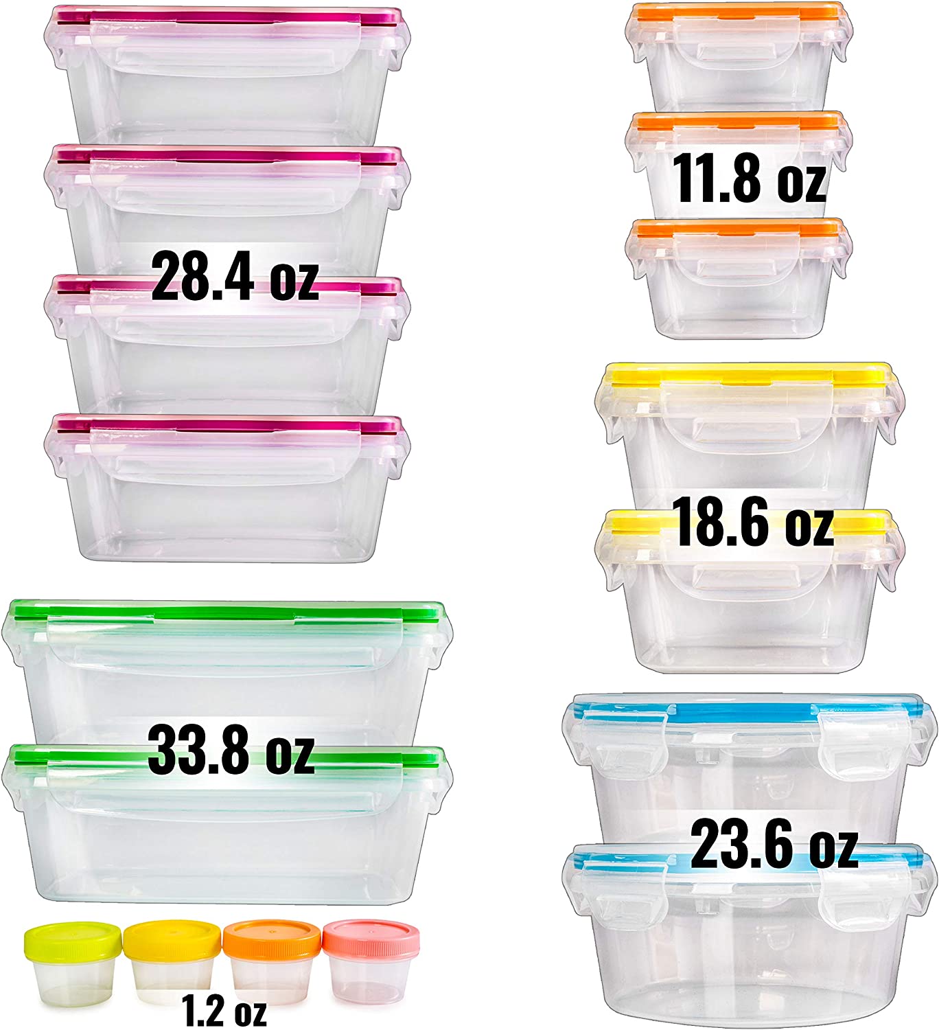 50-piece BPA-Free Food storage Containers Set with Lids