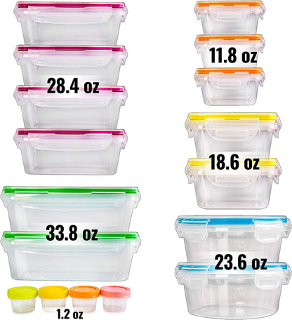 50-piece BPA-Free Food storage Containers Set with Lids