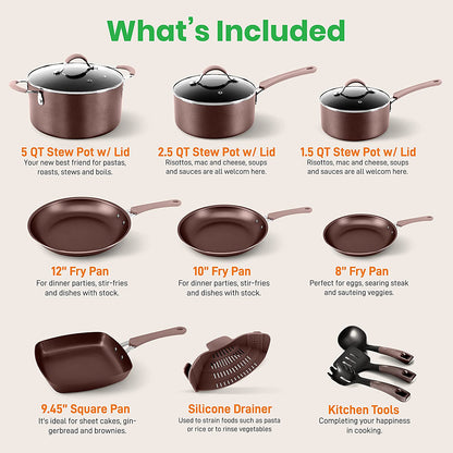 14-Piece Nonstick Cookware