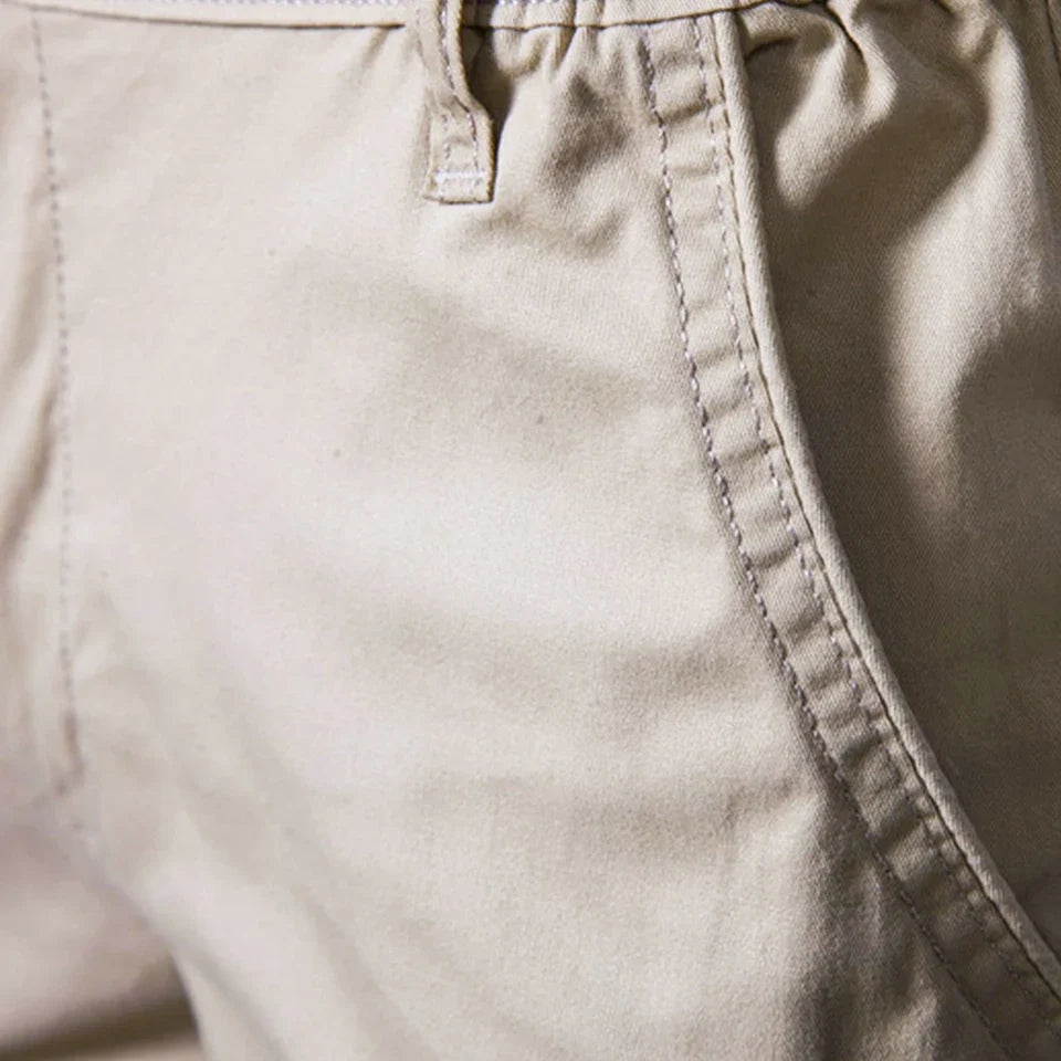 🔥Last Day Promotion🔥Summer 100% Cotton Solid Shorts Men High Quality Casual Business Social Elastic Waist Men Shorts