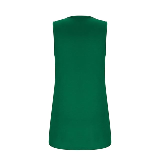Women's Tank Pleated Solid / Plain Color Basic Square Neck Sleeveless Summer Wine Red Black White Light Green Pink