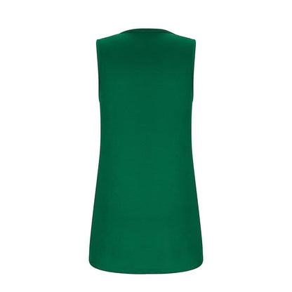 Women's Tank Pleated Solid / Plain Color Basic Square Neck Sleeveless Summer Wine Red Black White Light Green Pink